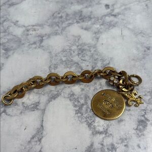 Juicy Couture Gold-Tone Chain Bracelet with Charm